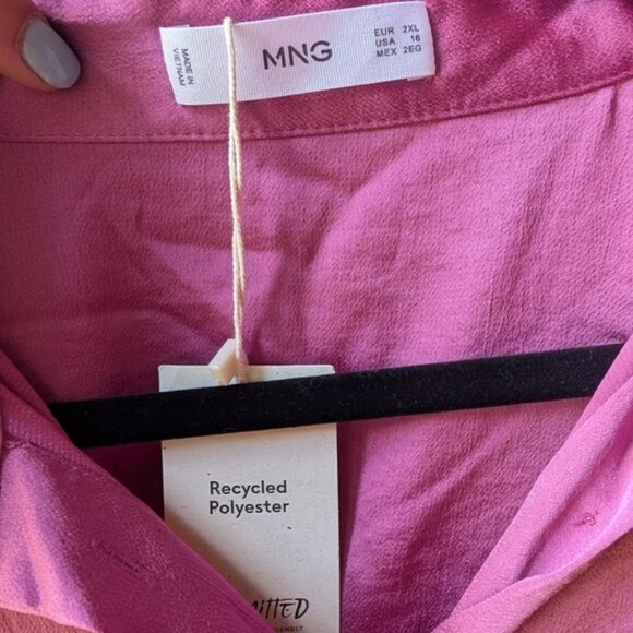 MNG Elegant Pink Womens Blouse - Picture 3 of 6